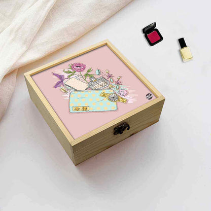 Jewellery Box Wooden Jewelry Organizer -  Rose Perfume Nutcase