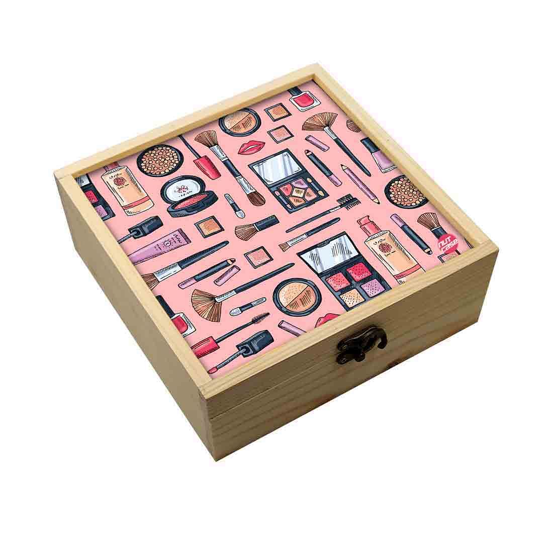 Jewellery Box Wooden Jewelry Organizer -  Girl Cosmetics Nutcase