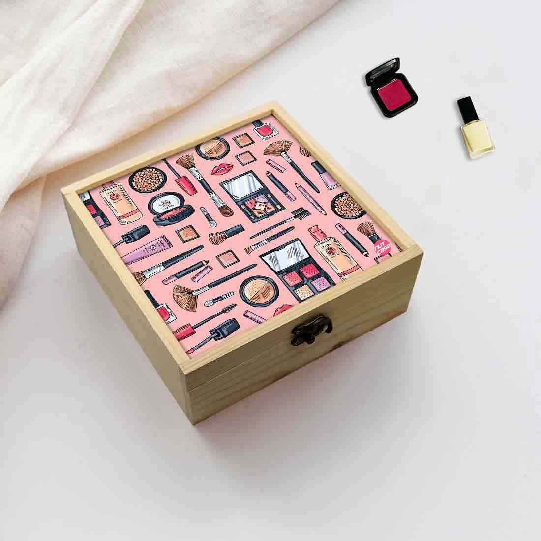 Jewellery Box Wooden Jewelry Organizer -  Girl Cosmetics Nutcase