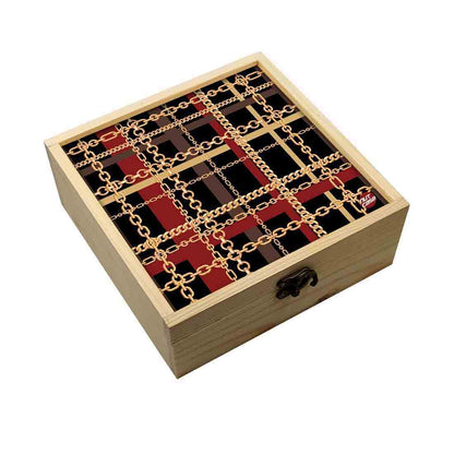 Jewellery Box Wooden Jewelry Organizer -  Golden Chain Nutcase