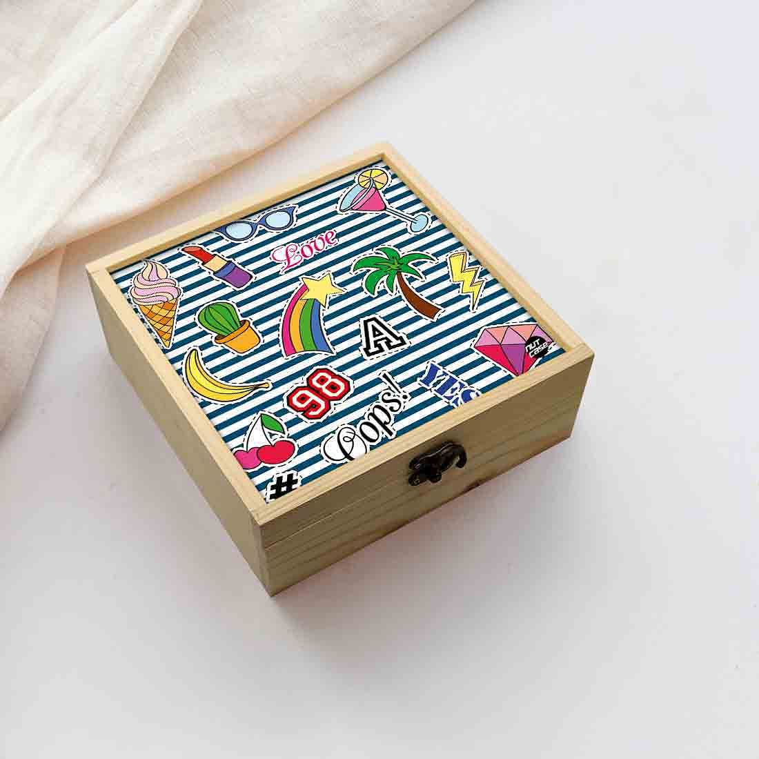 Jewellery Box Wooden Jewelry Organizer -  Love Summer Nutcase