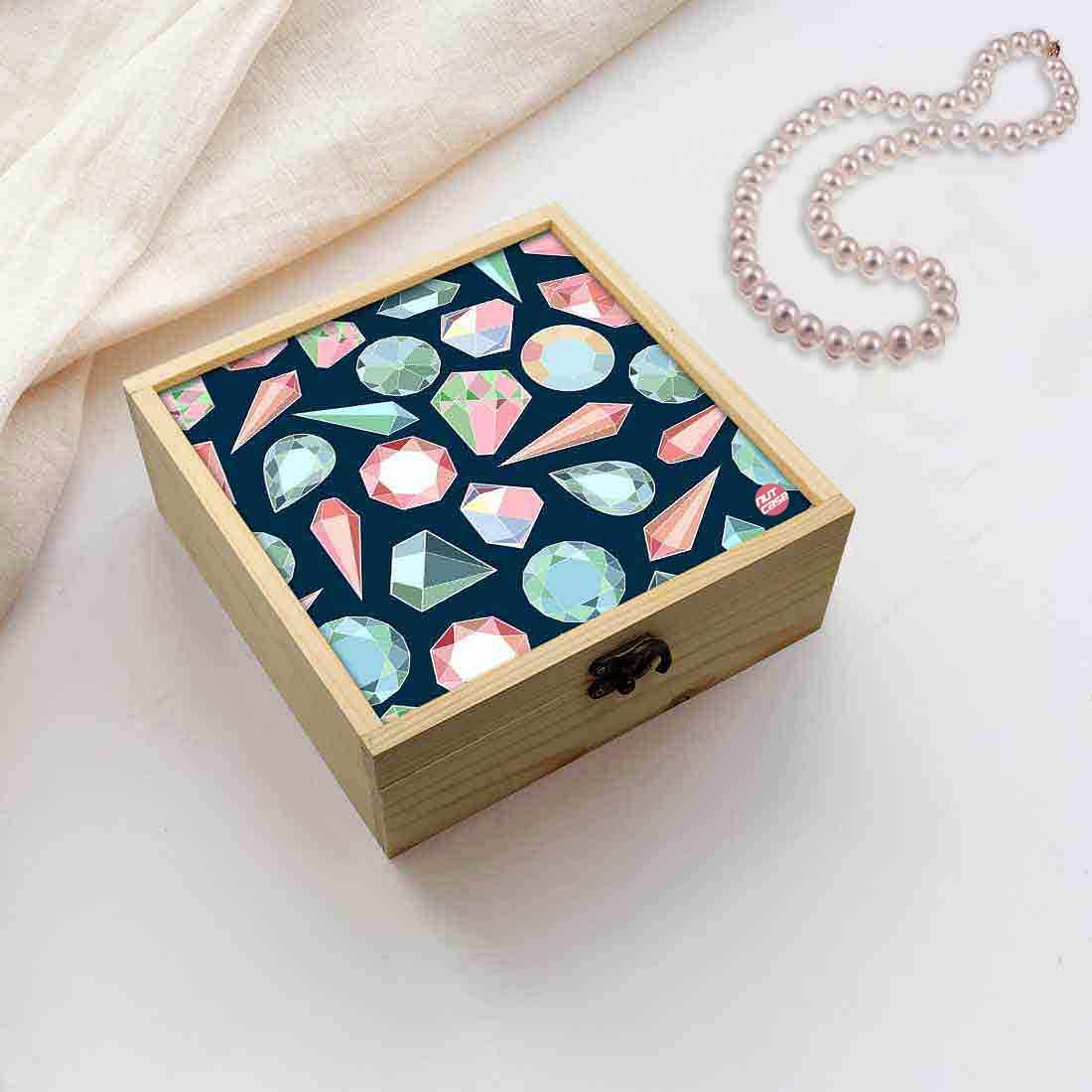 Jewellery Box Wooden Jewelry Organizer -  Diamond Nutcase