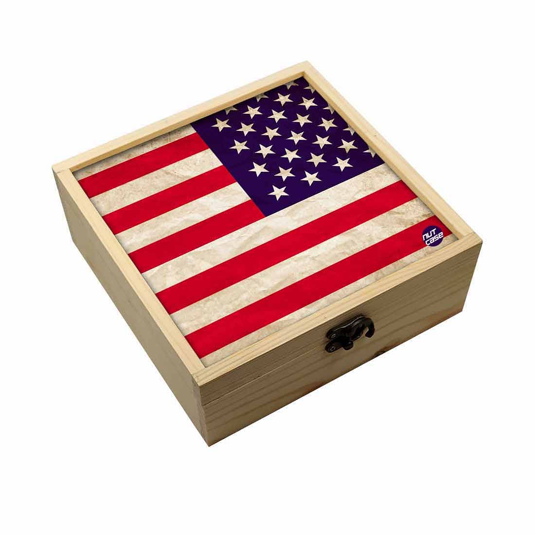 Jewellery Box Makepup Organizer -  Flag Of The United States Nutcase