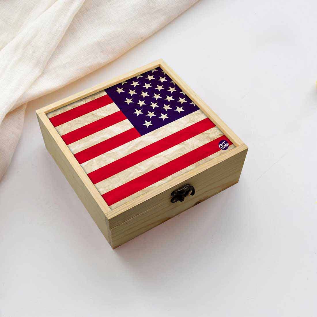 Jewellery Box Makepup Organizer -  Flag Of The United States Nutcase