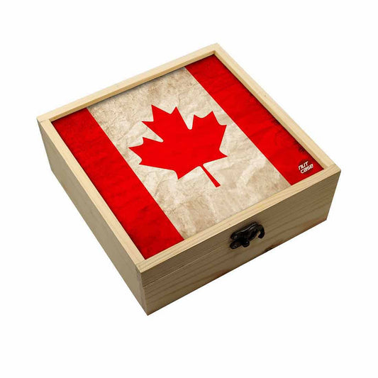 Jewellery Box Makepup Organizer -  Flag Of Canada Nutcase