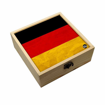 Jewellery Box Makepup Organizer -  Germany Vintage Distressed Flag Nutcase