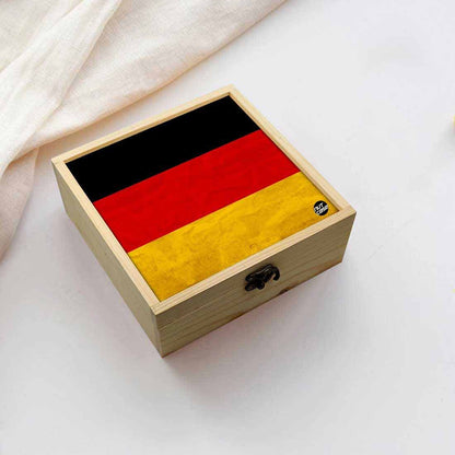 Jewellery Box Makepup Organizer -  Germany Vintage Distressed Flag Nutcase