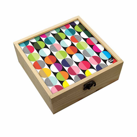 Jewellery Box Makepup Organizer -  Colorful Circle Art Nutcase