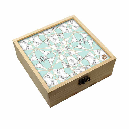 Jewellery Box Makepup Organizer -  Green Marble Pastle Nutcase