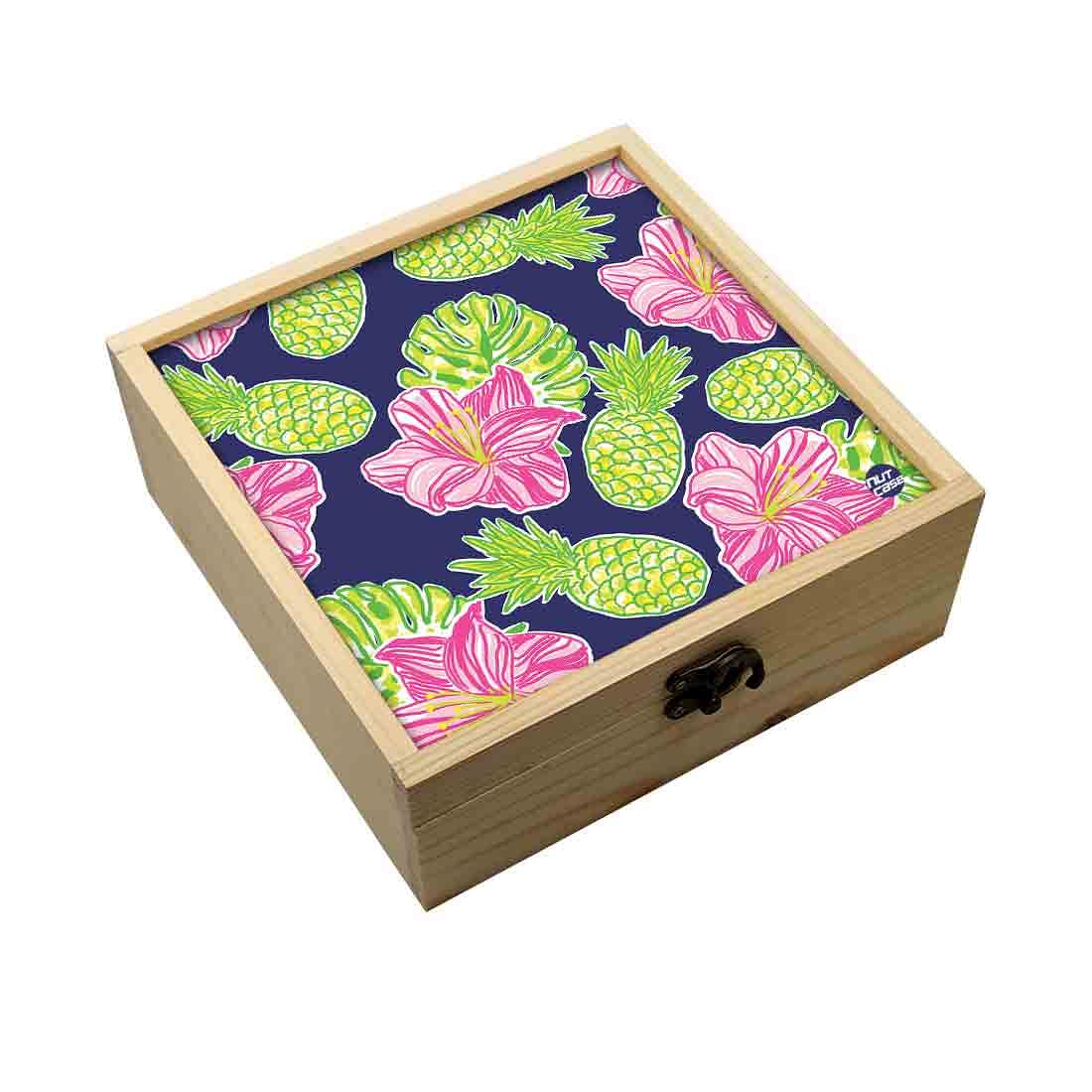 Jewellery Box Makepup Organizer -  Tropical Blue Nutcase