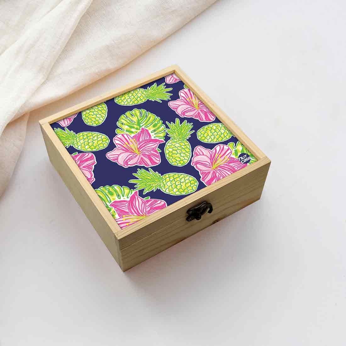 Jewellery Box Makepup Organizer -  Tropical Blue Nutcase