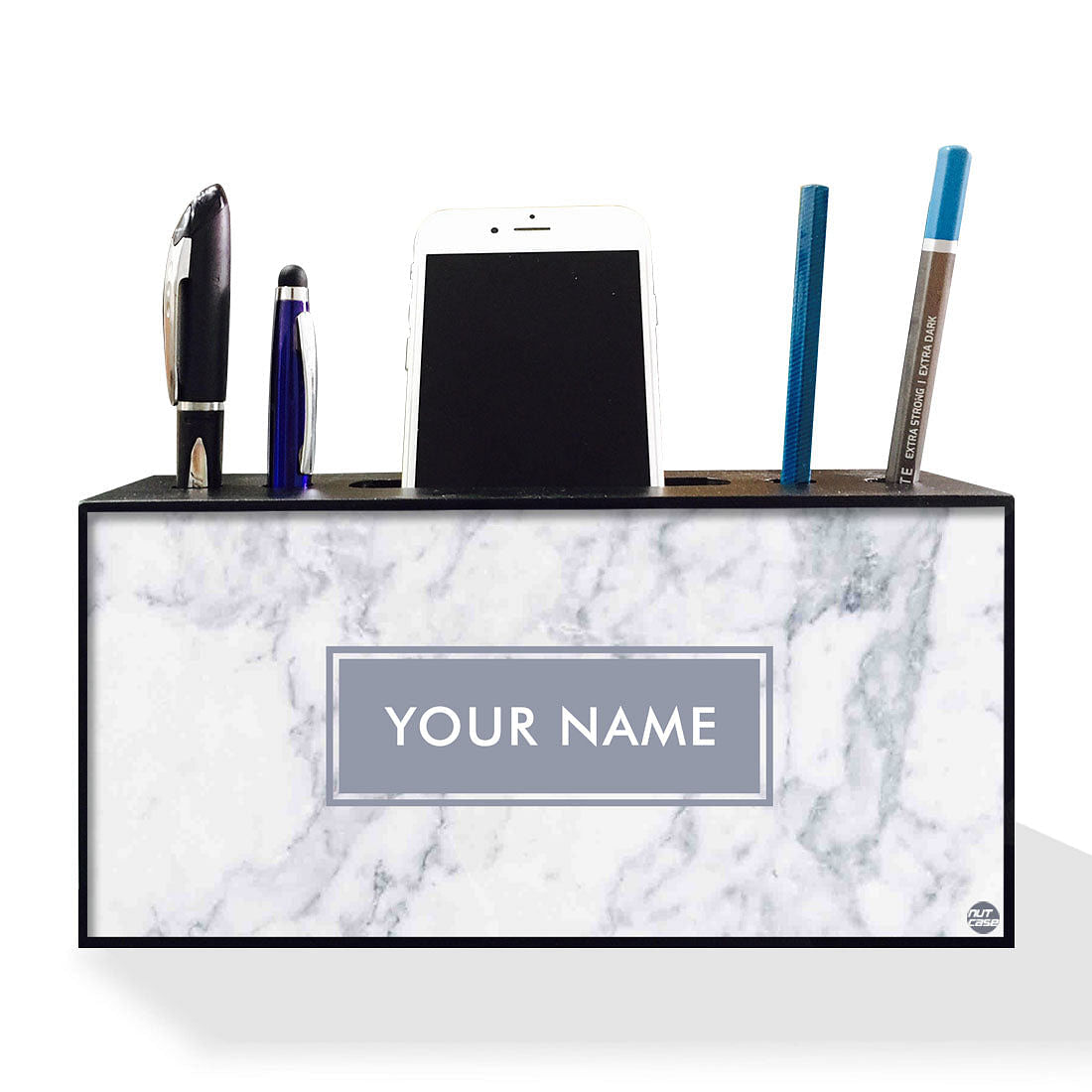 Unique Customized pen Stand Holder - Add Your Name Nutcase