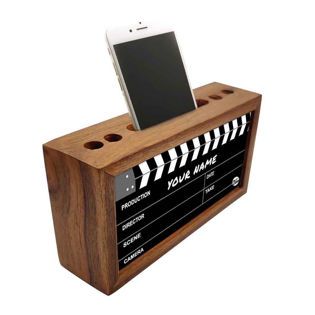 Custom-Made Wooden desk caddy - Filmy Nutcase