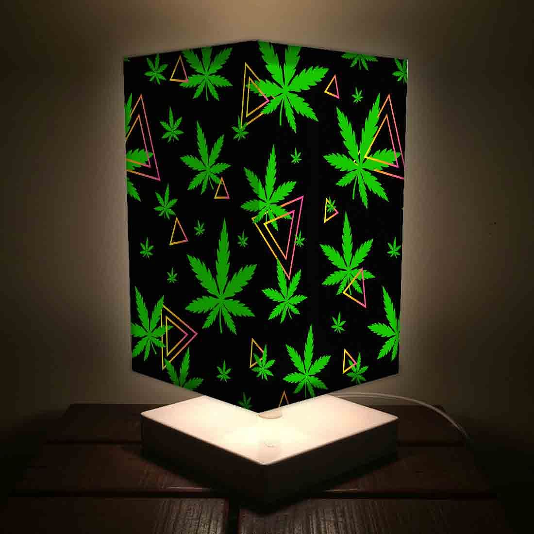 Green Leaves Bed Lamp Table for Living Room Nutcase