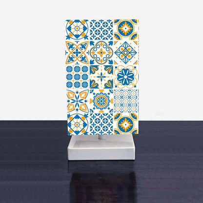 Small Bedside Table Lamps for Bedroom Living Room-Spanish Tiles Nutcase