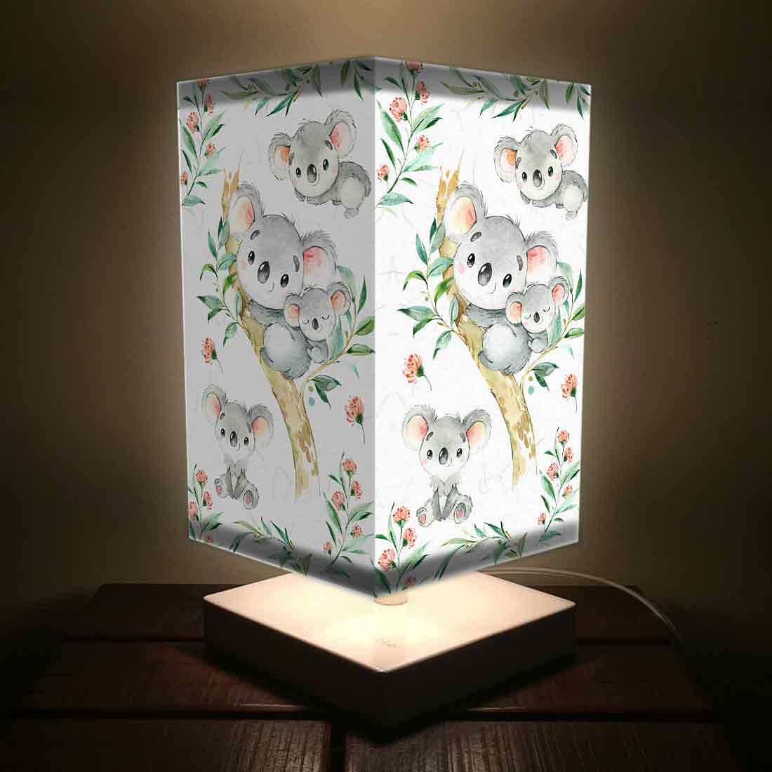 Designer Cute Table Lamps for Bedroom Fabric Shade Nutcase