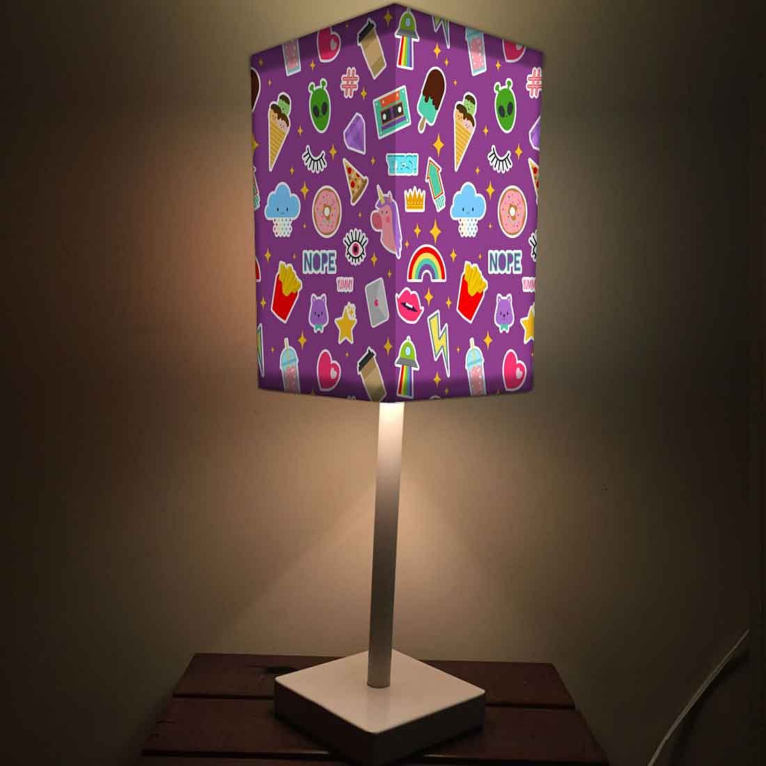 Purple Fancy Table Lamps for Kids Bedroom Nutcase