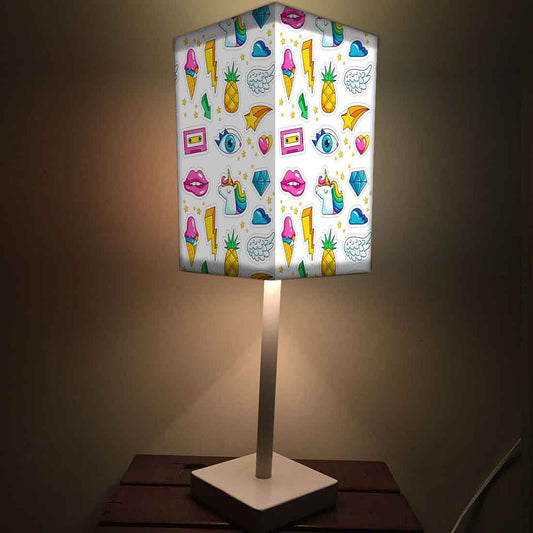 Designers White Table Lamps for Kids Room Nutcase