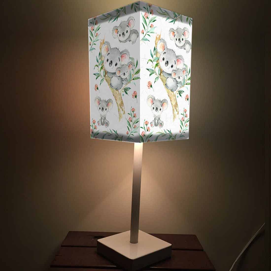Nutcase Table Lamp for Living Room Bedroom Bedside Lamps with Fabric Shade - Cute Koala Nutcase