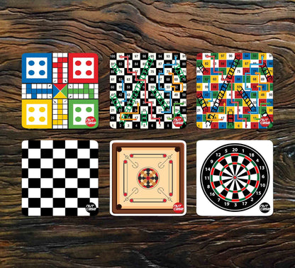 Nutcase Metal Coasters for Home Bar Cafe Restaurants - Board Games Nutcase