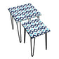 Coffee Table Nesting Set of 2 for Living Room Home Decor - Blue Dots Nutcase