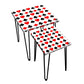 Designer Side Table for Living Room Nest of Tables Set Of 2  - Poker Card Nutcase