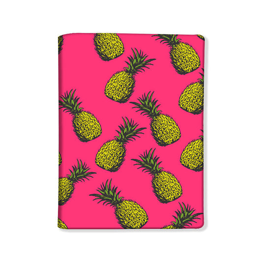 Passport Cover Travel Wallet Holder -Pineapple Pink Nutcase