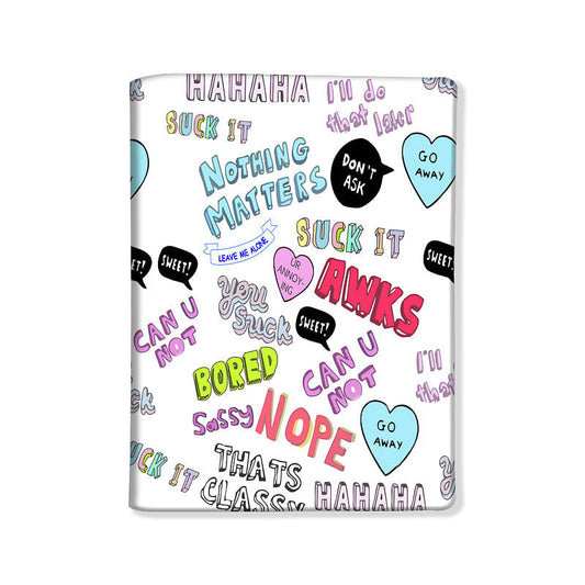 Passport Cover Travel Wallet Holder -Teen Talk Nutcase