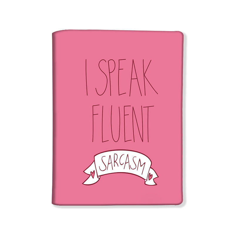 Passport Cover Travel Wallet Holder -I Speak Fluent English Nutcase