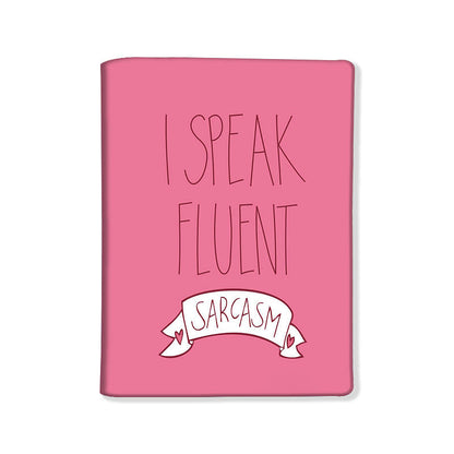 Passport Cover Travel Wallet Holder -I Speak Fluent English Nutcase