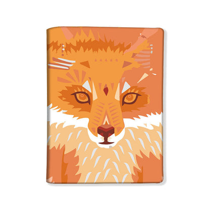 Passport Cover Travel Wallet Holder -Wolf Cubism Art Nutcase