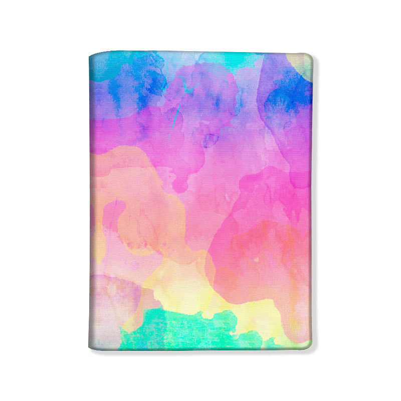 Passport Cover Travel Wallet Holder -Watercolors Paint Mix Colors Nutcase