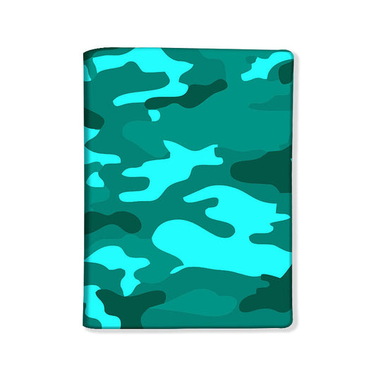 Passport Cover Travel Wallet Holder -Sea Blue Camo Nutcase