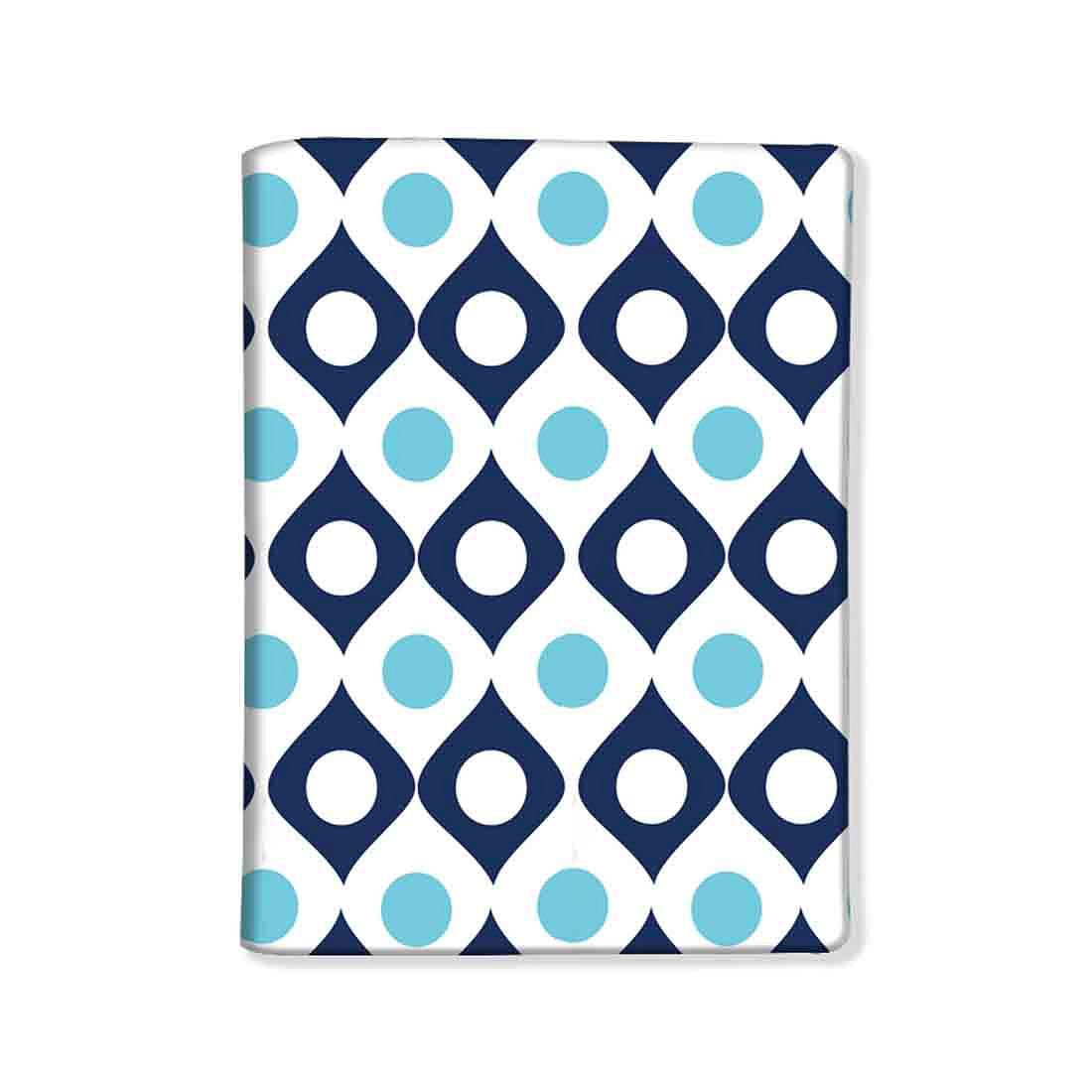 Passport Cover Travel Wallet Holder -Shades Of Blue Retro Nutcase