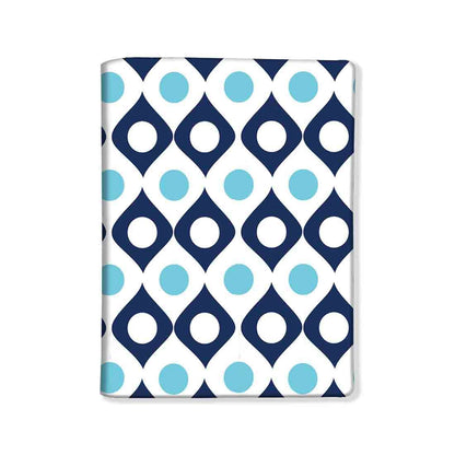 Passport Cover Travel Wallet Holder -Shades Of Blue Retro Nutcase