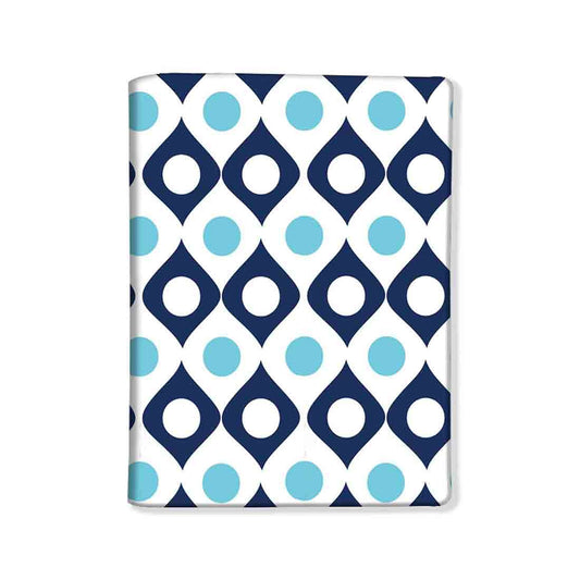 Passport Cover Travel Wallet Holder -Shades Of Blue Retro Nutcase