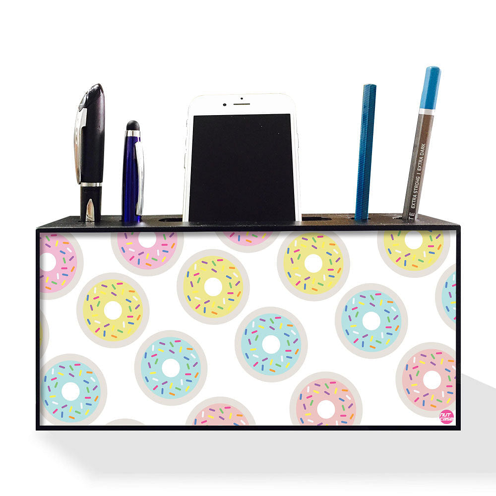 Pen Mobile Stand Holder Desk Organizer - Donuts Nutcase