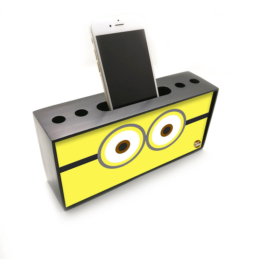 Pen Mobile Stand Holder Desk Organizer - Cute Eyes Nutcase