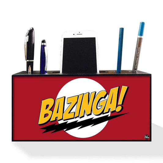 Pen Stand With Mobile Holder for Office Desk - Bazinga Nutcase