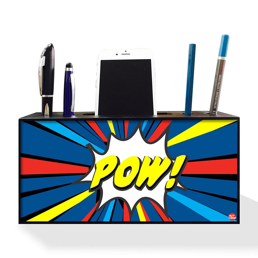 Pen Mobile Stand Holder Desk Organizer - Comic POW Nutcase