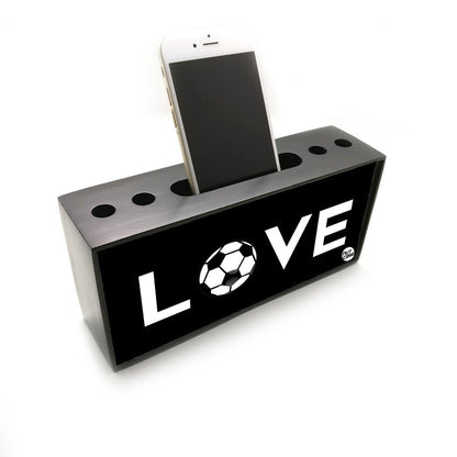 Pen Mobile Stand Holder Desk Organizer - Love Football Nutcase