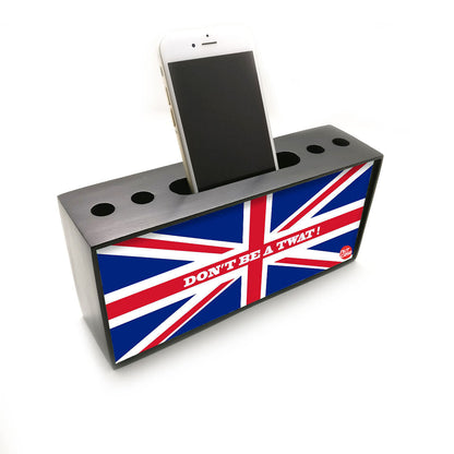 Pen Mobile Stand Holder Desk Organizer- Don't Be a Twat Nutcase