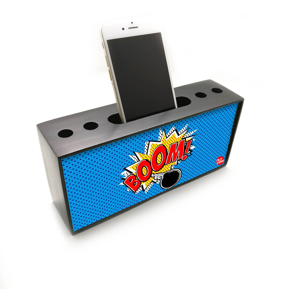 Pen Mobile Stand Holder Desk Organizer - Comic Style BOOM Nutcase