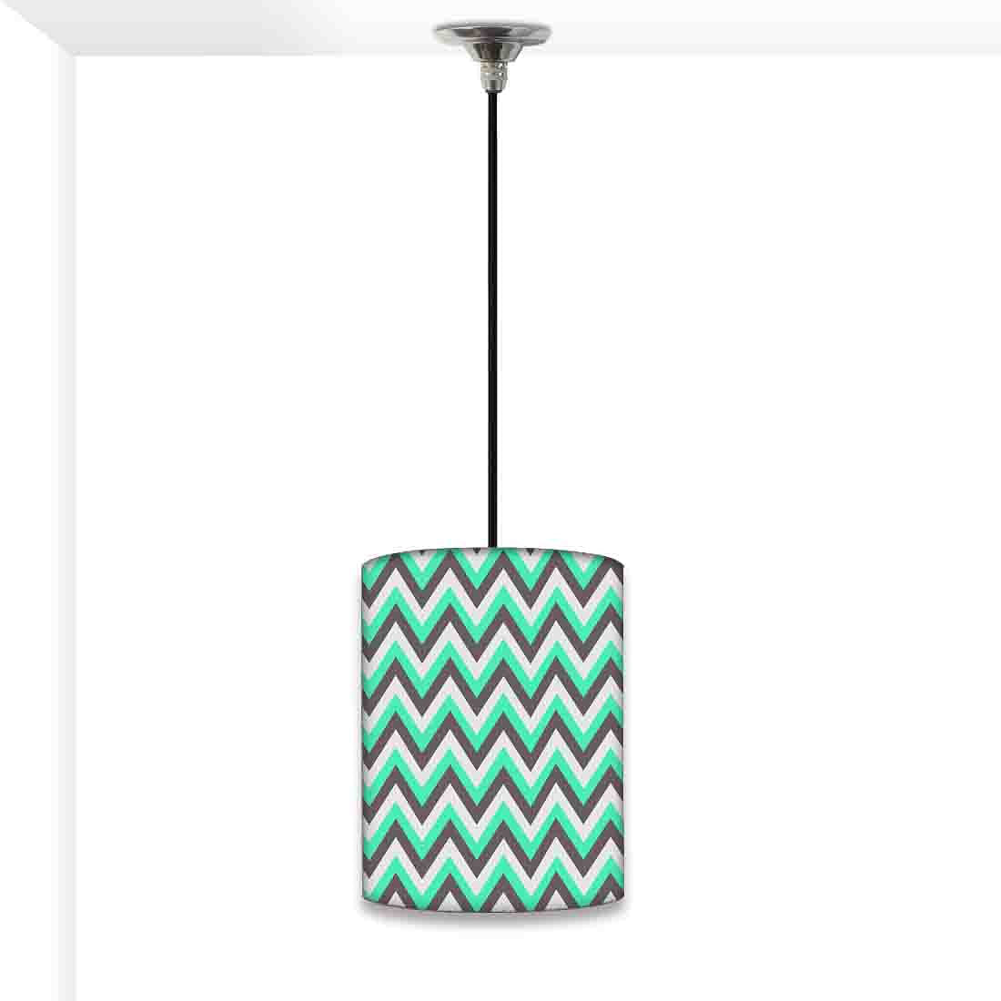 Amazing Ceiling Pendant Lamp - Mint and Gray Chevron Nutcase