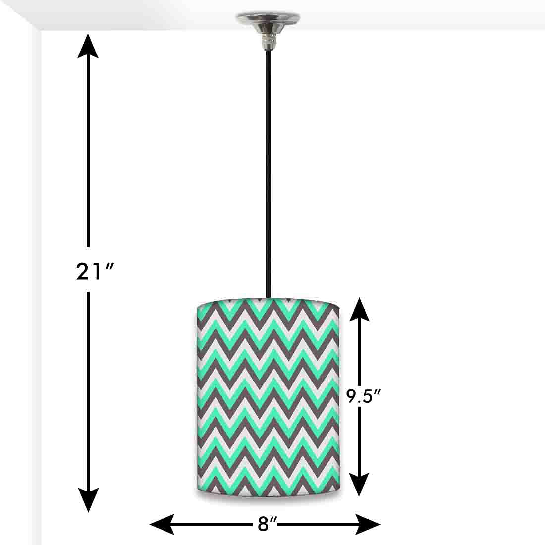 Amazing Ceiling Pendant Lamp - Mint and Gray Chevron Nutcase
