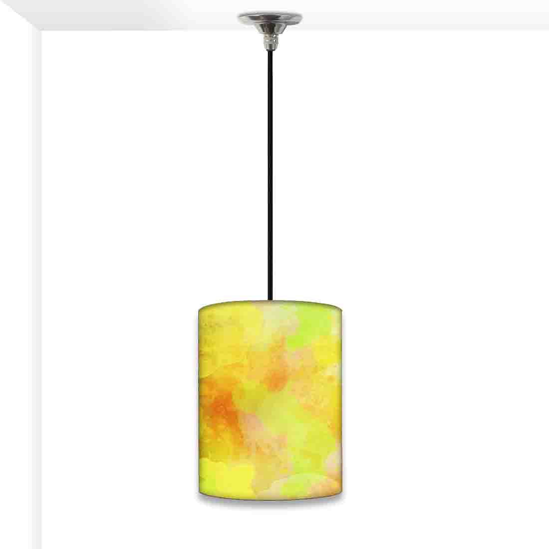 Nice Round Ceiling Pendant Lamp - Yellow Watercolor Nutcase