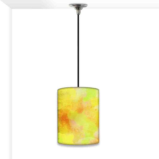 Nice Round Ceiling Pendant Lamp - Yellow Watercolor Nutcase