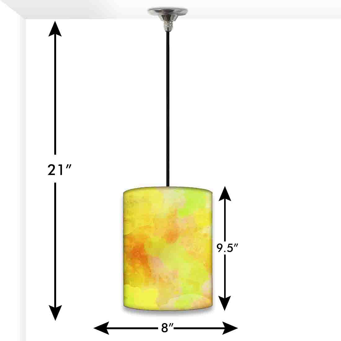 Nice Round Ceiling Pendant Lamp - Yellow Watercolor Nutcase