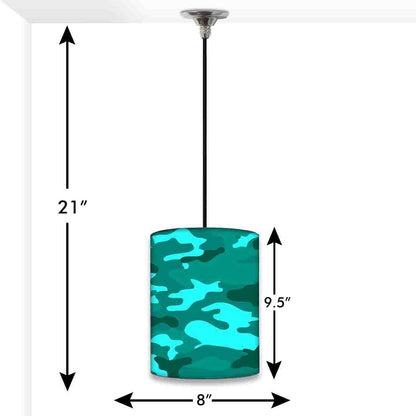 Modern Pendant Lamp Shade - Sea Blue Army Camouflage Nutcase