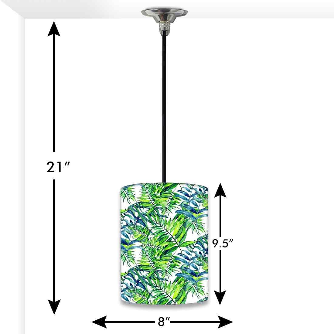 Ceiling Hanging Pendant Lamp Shade - Green Leaf Nutcase